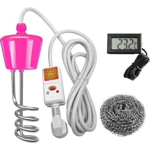 Water Heater For Pool 3000W Stainless Steel Immersion Heater Suspension Electric Water Heater Elements EU Plug