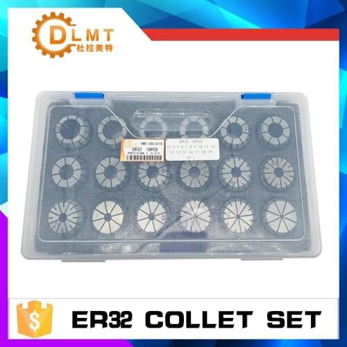 1 Set ER32 Spring Collet 18pcs CNC Milling Tool Holder Engraving Machine Lathe Mill 0.015/0.008MM Precision ER Chuck