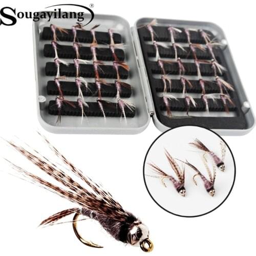Sougayilang Fly Fishing Lures Insects Flies Moth Trout Dry Fly Fishing Baits with Sharpened Crank Hook Freshwater Fishing Tackle