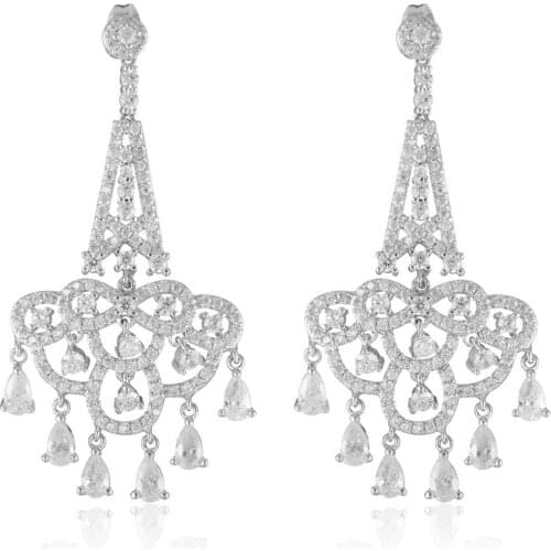 GrayBirds Romantic Tassel Drop Earrings For Women Long Earring Cubic Zircon High Quality Luxury Jewelry MLE038