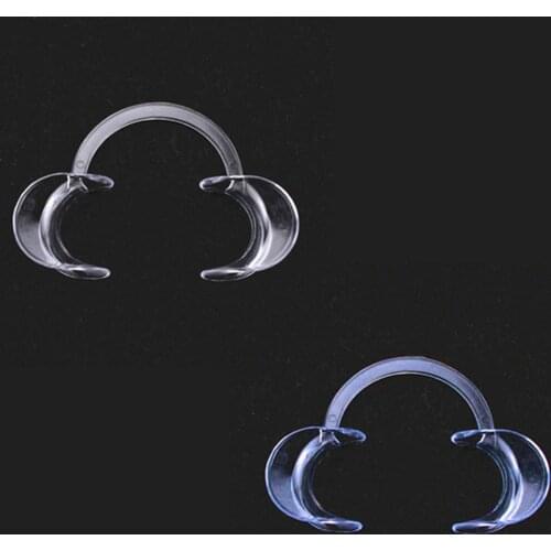 1 Pcs Dental Teeth Whitening Cheek Lip Retractor Mouth Opener C-Shape White/Blue 3 Sizes Dental Intraoral Mouth Expanders