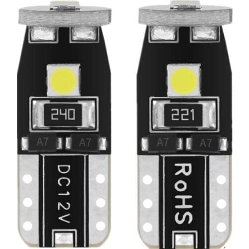 10-100pcs T10 Led Bulb w5w LED Car DRL 3030 3smd 194 168 Clearance Lights Reading Interior Lamp Resistor Canbus 12V 6500k White