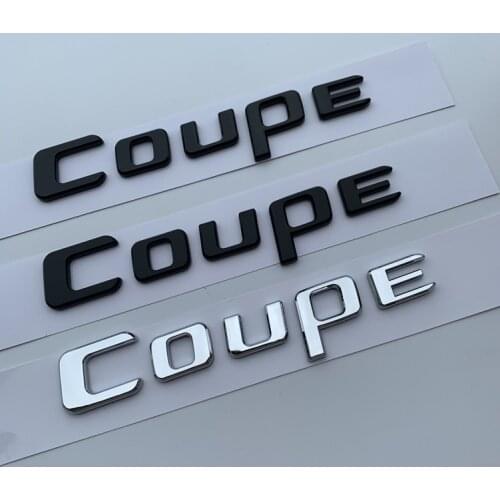 10pcs 3D car styling chrome silver black coupe badge stickers emblem decal side rear trunk tail decoration stickers accessories