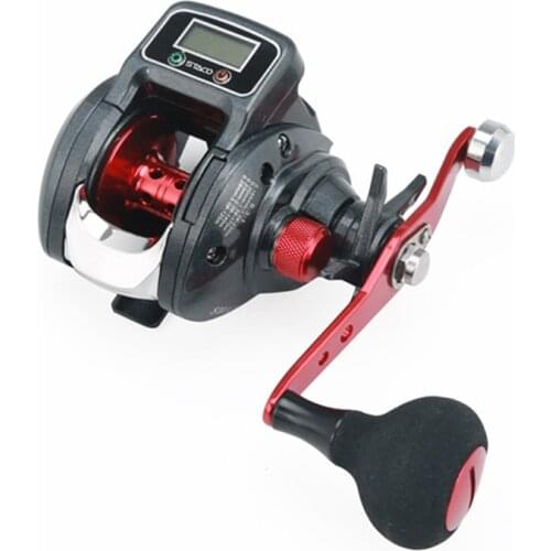 18 New 13+1 Bearing Left/Right Fishing reel with Digital Display Fishing Line Counter Saltwater Carp Reel 6.3:1 Casting Scroll