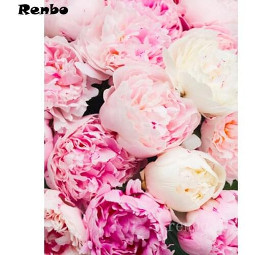 5D diamond embroidery Pink flower rose peony diamond mosaic diamond painting full square drill cross stitch rhinestone pictures