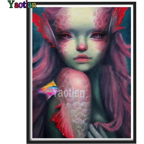 5d DIY Diamond Painting Kits Cartoon Mermaid Girl Diamond Embroidery Sale Full Square/Round Diamond Mosaic Wall Decor