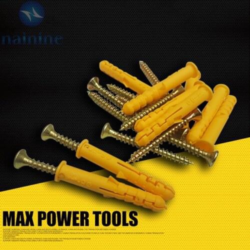 [6mm-10mm] Plastic Expansion Tube Pipe Wall Anchors Plugs Expansion With Phillips Head Screw