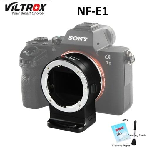 VILTROX NF-E1 Auto Focus Lens Adapter Aperture Control for Nikon F Lens to Sony E mount A9 A7II A7RIII A7SII A6500 A6300 Camera