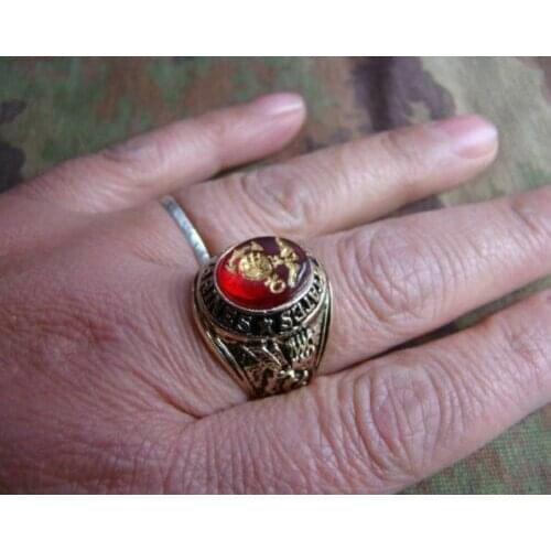 WW2 US ARMY UNITED STATES USMC MARINE CORPS MILITARY RETRO HONOR RING SIZE 10 WORLD WAR II SOLDIER MILITARY