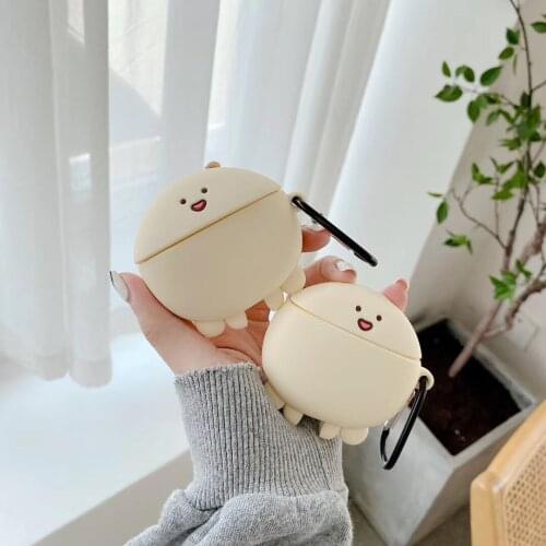 For airpods case cute cartoon 3d octopus headset coque for airpods 1 2 pro 3 bluetooth headset protect cover with hook