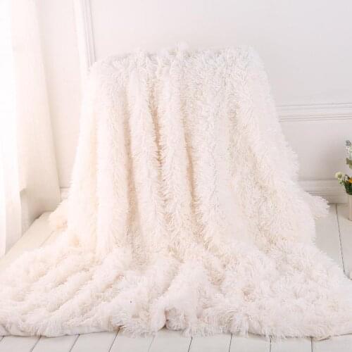 30 Elegant Throw Blanket For Bed Sofa Bedspread Long Shaggy Soft Warm Bedding Sheet Air Conditioning Blanket