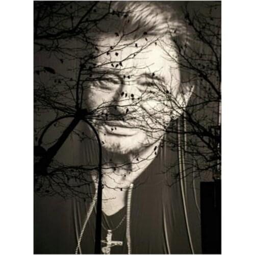 Johnny Hallyday Printed Canvas 11CT Cross-Stitch DIY Embroidery Complete Kit DMC Threads Sewing Knitting Hobby Needle