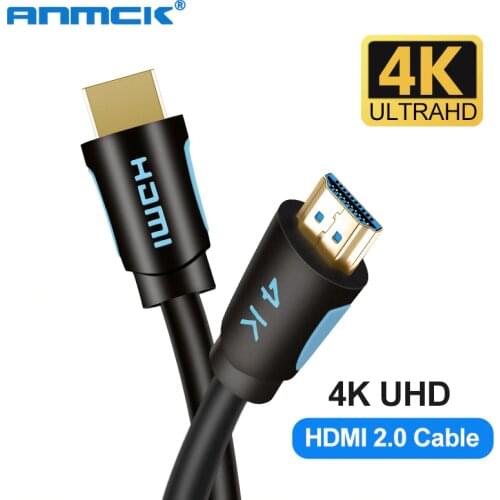 Anmck HDMI Cable 4K 60Hz 2.0 Version 0.5m 1m 2m 3m 5m Support ARC HDR 3D HDMI Male to Male Wire for HD TV Box XBOX PS4 Projector