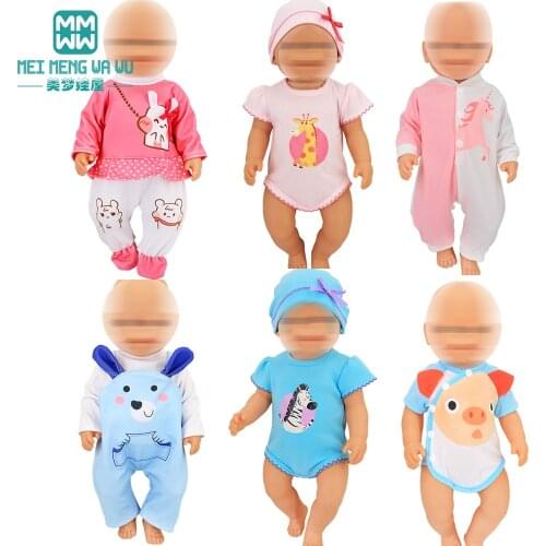 Doll clothes for 43cm-45cm American doll Cartoon jumpsuit