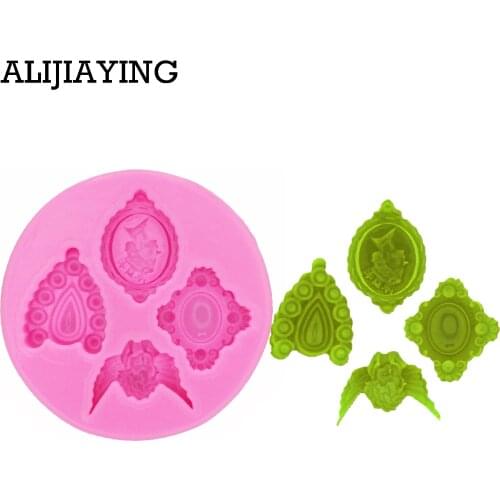 M0105 Cake fondant silicone mold diamond angel gem Cooking cake Decoration Baking Sugar Process Kitchen Baking tools