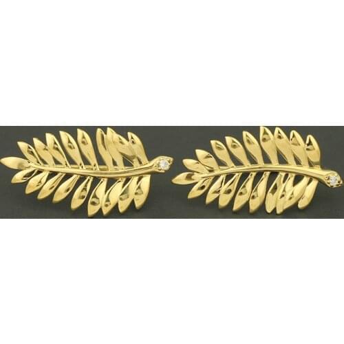 Fashion Simple Metal Earrings Tropical Golden Palm Leaf Ear Hook Leaf Cute Earrings Brincos Zk40