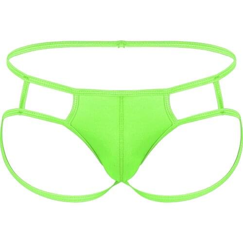 Mens Lingerie Bulge Pouch Underwear Jockstrap T-back G-string Panties Elastic Low Waist Strappy Thongs Swimwear Bikini Briefs
