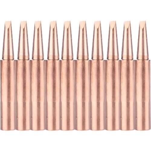 10pcs/lot 900M-T-2.4D Lead Free Solder Iron Tip Pure Copper Soldering Bit for 936 BGA Soldering Rework Station Repair Tools