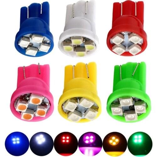 Yiastar 1000pcs Wholelsaes Car LED Light Lamp Bulb 194 W5w 4smd T10 4 LED SMD 3528 1210 White Blue Red Green Yellow