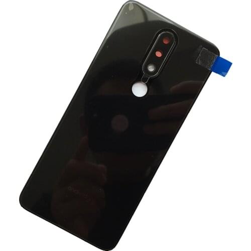 BINYEAE Original Glass Battery Cover Rear Housing For Nokia 5.1 Plus TA-1102 TA-1105 TA-1108 TA-1109 TA-1112 With Camera Lens