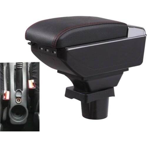 For Dacia Sandero armrest box central Store content Storage box Dacia armrest box with cup holder ashtray USB interface