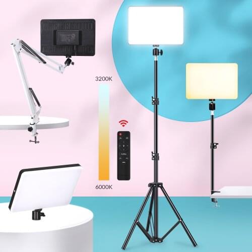 10inch 26cm LED Video Lighting Panel EU Plug 3200K-6000K Photography Lighting Remote Control For Live Stream Photo Studio Lamp