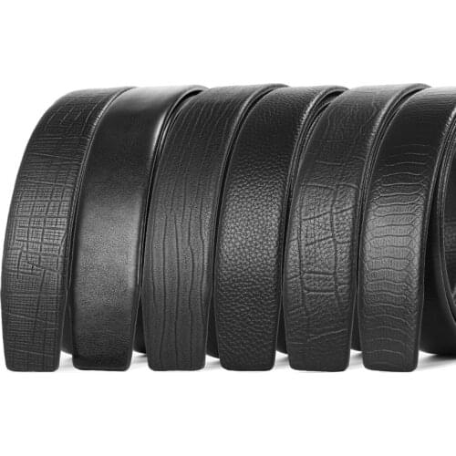 New Luxury No Buckle Belt Brand Belt Men High Quality Male Genuine Real Leather Strap ForJeans Mens Belt Cinturones 3.5cm Belts