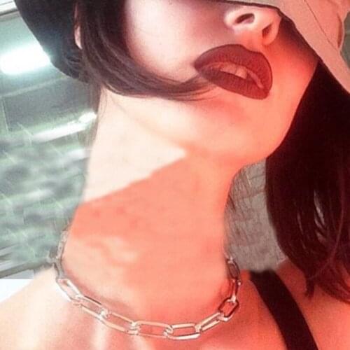 Handcrafted Men Women Unisex Chain Choker 4 Sizes Punk Rock Hip Hop Metal Chains Choker Link Collar Necklace