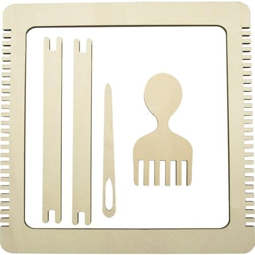 DIY Wooden Tapestry Knitting Machine Durable Weaving Loom Comb Shuttle Needle Set Tapestry Sweater Handmade Tool For Beginners