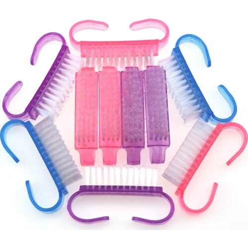 10 Pcs Nail Dust Brush Cleaning Nail Tools File Manicure Pedicure Soft Remove Polishing Dust Small Angle Clear Tools Brushes Set