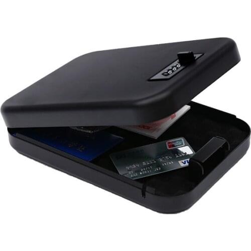 High quality Steel box Password lock Pistol Valuables Safe Security Mine Storage Box with steel cable Fixed