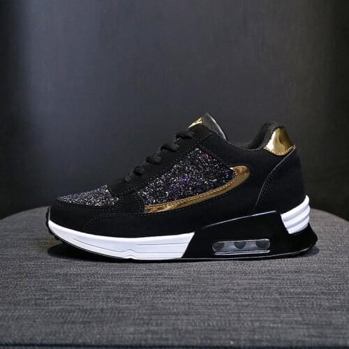 2109 new womens fashion design sequins women shoes womens air cushion running shoes outdoor leisure increase sneakers