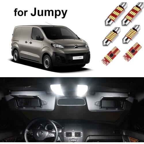 10pcs Canbus For Citroen Jumpy 1994-2020+ Car Led Interior Lights Map Dome Trunk License Plate Light