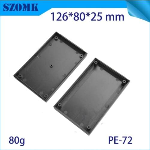 10 pieces, 126*80*25mm szomk abs plastic project case plastic pcb box instrument housing enclosure junction boxes