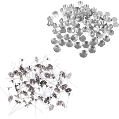 200 Pcs Aluminium Tea Light Case Containers & Candle Wicks Candles Making