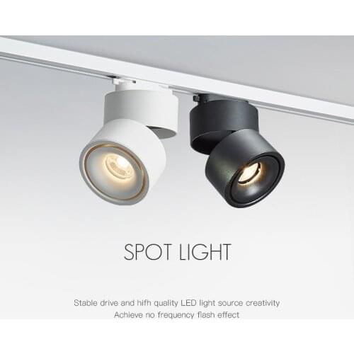 AC85-240V dimmable track spotlight led ceiling light without main light living room hallway light adjustable angle surface mount