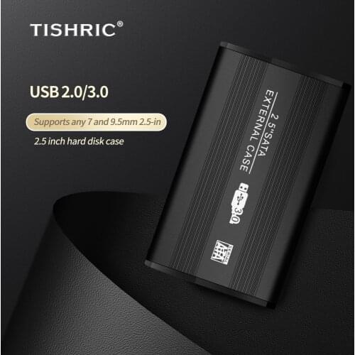 TISHRIC 2.5 Inch HDD Case For Hard Drive Box Ddd Enclosure Sata To Usb Hard Drive Case Support Hot Plug For Windows Mac
