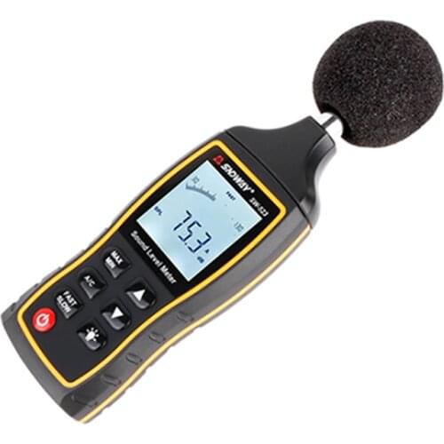 Brand Digital Sound Level Meter 30~130db Large LCD Decibel Noise Meter 1.5 dB Portable Noise Value Level Tester Alarm Data Store