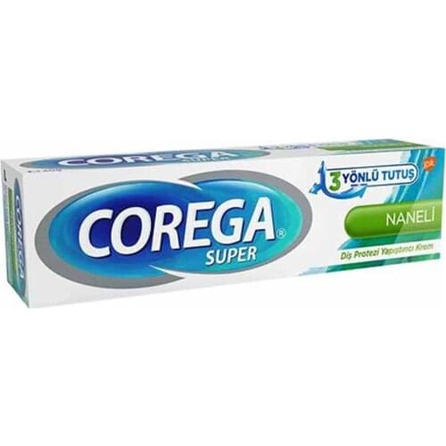 Corega Adhesive Denture Fixative Cream Fresh Mint 40Gram Strong Dentadura Adhesive Denture Prosthesis Teeth Glue Removable