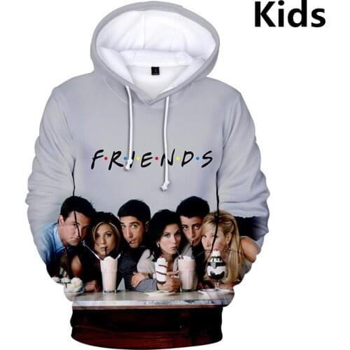 3 To 14 years kids Hoodies U.S. Classical TV series friends Hoodie boys girl Sweatshirt friends tv Letter Print children clothes