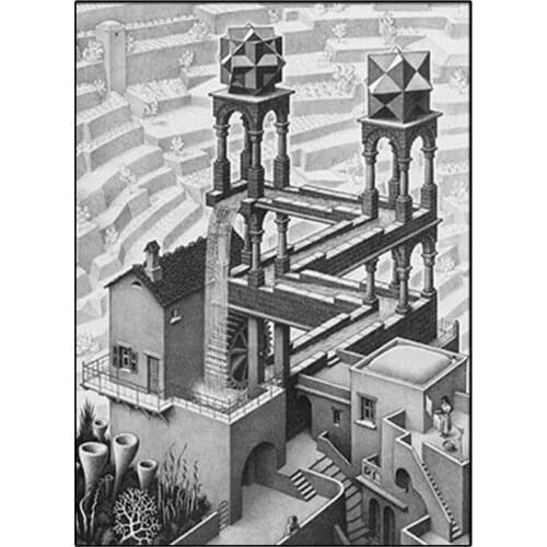 Escher Surreal Geometric Diy Diamond Painting Full Cross Stitch Kits Artwork Canvas Art Picture Abstract Home DecorationZP-4105