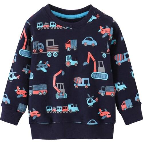 Funnygame Cartoon Dinosaur Boys Sweatshirts for Kids Hoodies Clothes Autumn Children Long Sleeve Shirts Cotton Boys Girls Tops