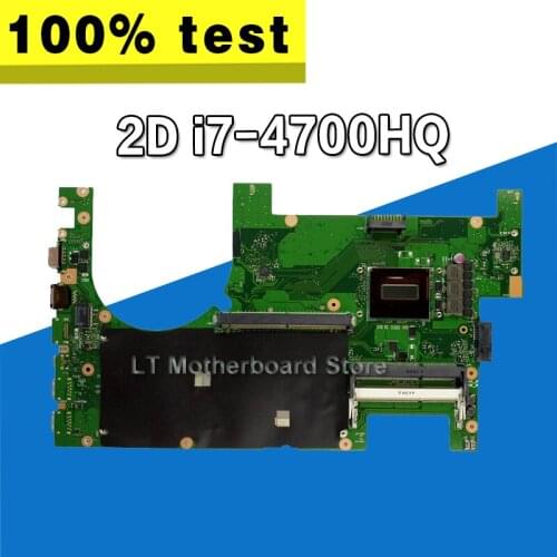 G750JW 2D i7-4700HQ For Asus G750J G750JH G750JX G750 G750J Laptop motherboard with 2D i7 CPU Test work 100