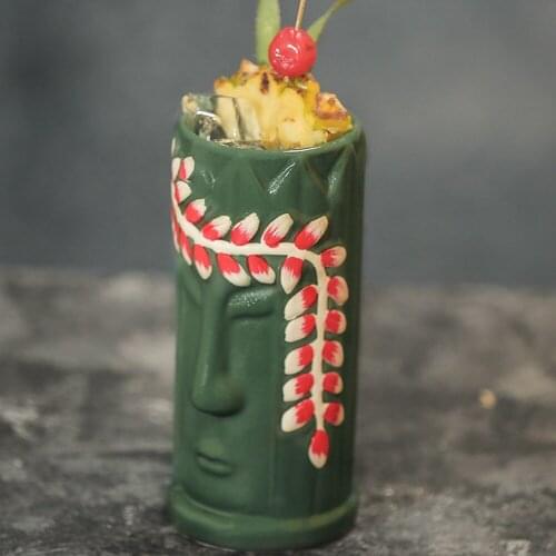 Hawaiian girl Tiki Mug Barware Cocktail Mugs Beer Wine Cup Art Ceramic Cup Wine Accessories Ceramic Crafts Bar Tools Gifts