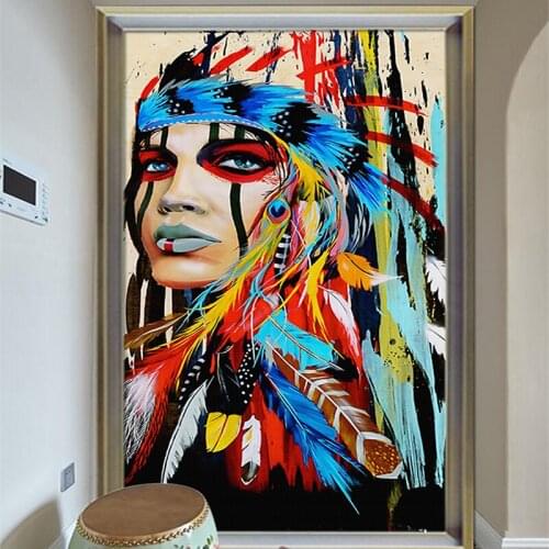 Personality Customization Murals Wall Cloth Modern 3D Colorful Hand-Painted Beauty Gateways Entrance Abstract Art Wall Paper 3 D