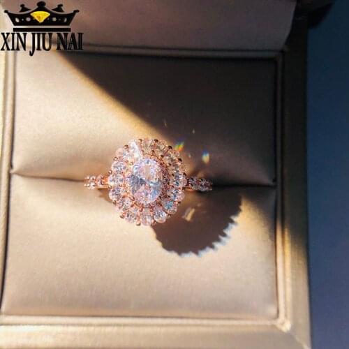 Ish new AAA oval zircon Princess ring Euro-American eBay hot-selling platinum-plated diamond engagement silver 925 ring