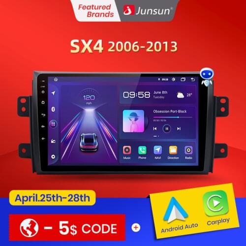 Junsun V1 Android 10.0 Car Radio Multimedia Player For Suzuki SX4 2006-2011 2012 2013 For Fiat Sedici 2005-2014 Navigation 2 din