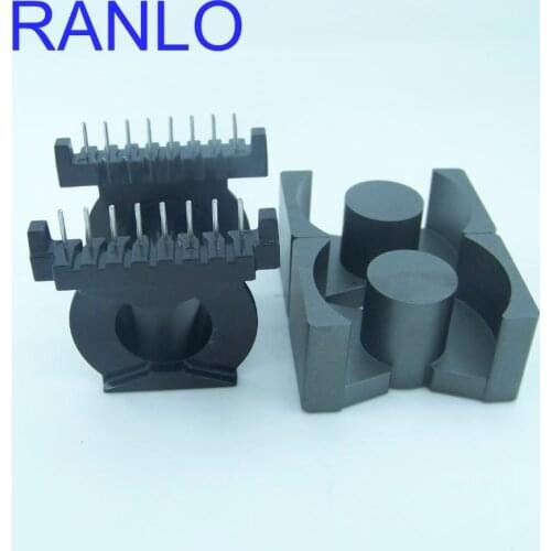 PQ5050 transformer bobbin frame PC40 Mn-Zn magnet ferrite Core 8+8pin PTH horizontal
