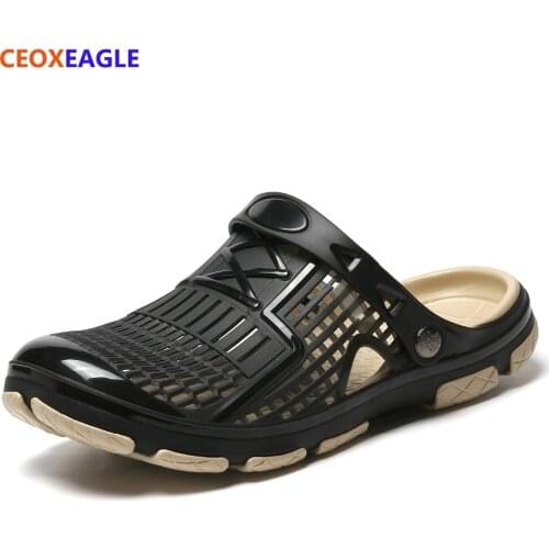 Classics Summer Mens Garden Clogs Slippers EVA Casual Fashion Non Slip Sandals Mens Lightly Slippers Mule Clog Big Size 40-45