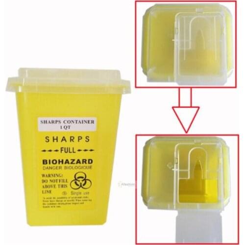 1L Medical Tattoo Plastic Container Disposable Sharp needle tip Box Tattoo Artists buckets collection barrels
